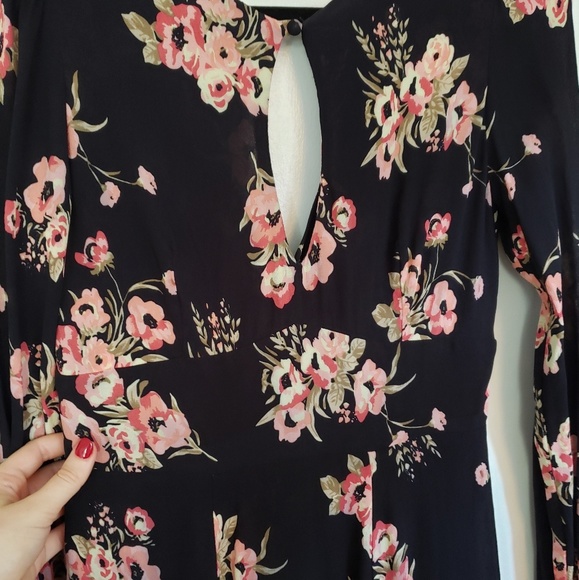 reformation pink floral dress